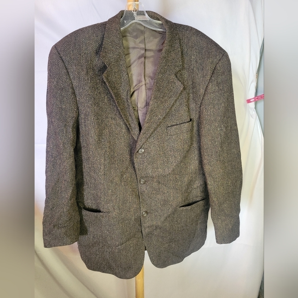 Club International Clothing by Tip Top Tailor Wool Tweed Blazer Jacket Large